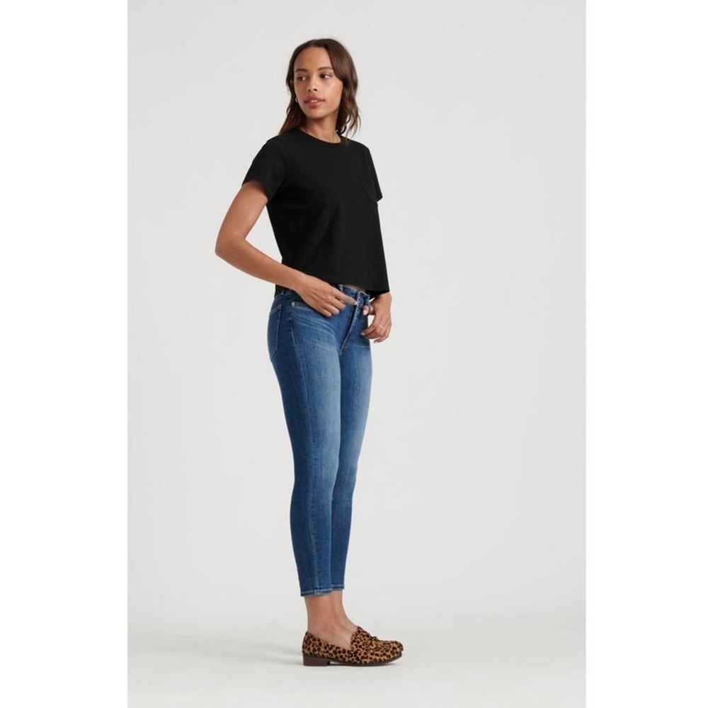Lucky Brand Denim Jean AVA Mid Rise Crop Blue Size 8 29 Skinny